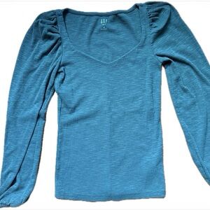 GAP Deep Teal Long Sleeve Women's Tee